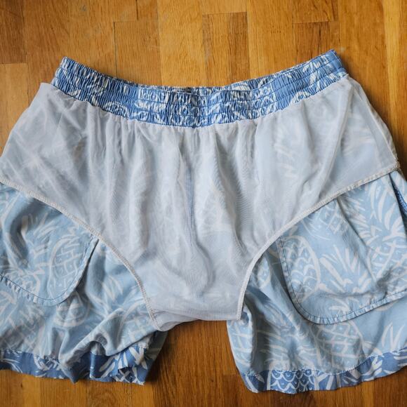 Chubbies Swim Trunks Mens XL Blue White Pineapple Print 5" Inseam Brief Liner‎ - Picture 13 of 13